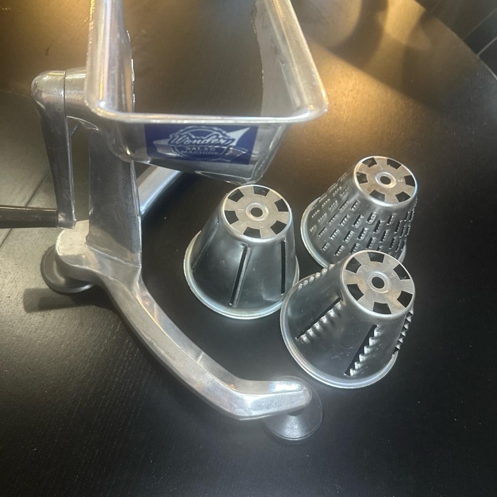 Vintage Metal salad  Grater with Attachments